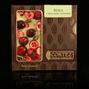 CZEKOLADA BIAŁA Z PISTACJAMI I ŻURAWINĄ