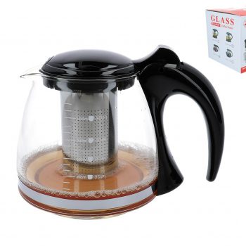 SZKLANY DZBANEK Z METALOWYM SITKIEM POJ. 1200 ml