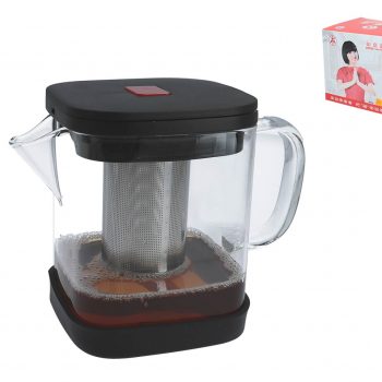 SZKLANY DZBANEK Z METALOWYM SITKIEM POJ. 1300 ml