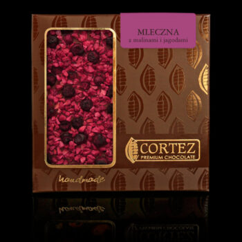 CZEKOLADA MLECZNA Z MALINAMI I JAGODAMI 85 g