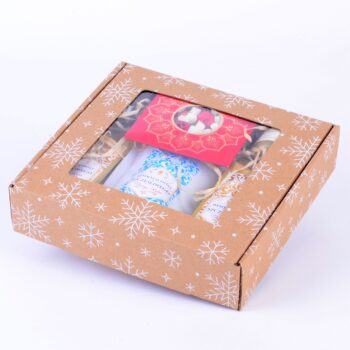 ZESTAW ŚWIĄTECZNY PUDEŁKO EKO ŚNIEŻYNKI