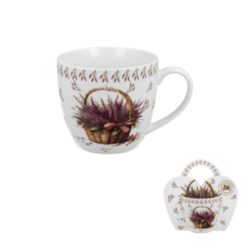 Kubek | Kubek kosz kwiatów - lawenda Poznań