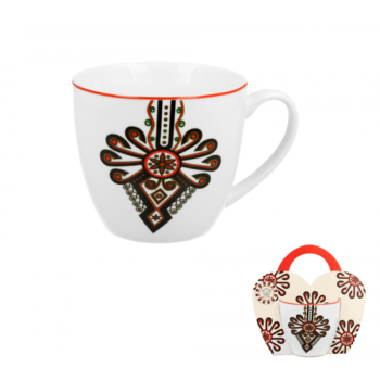 Kubek | Kubek PARZENICA w koszyczku Łódź